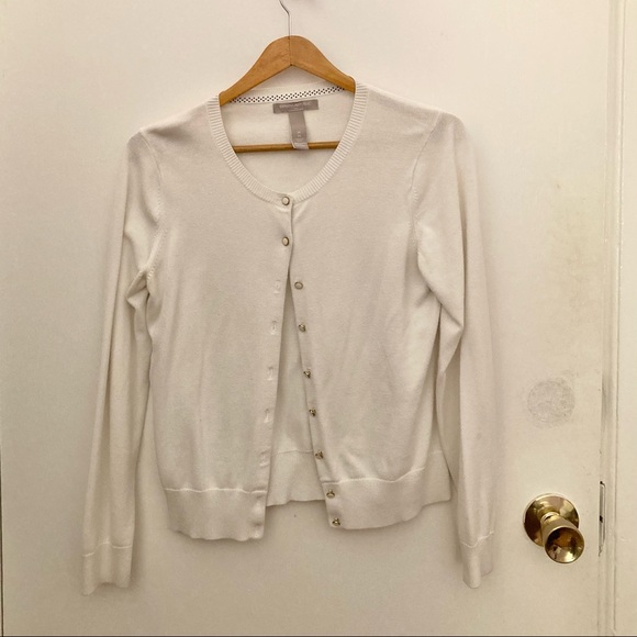 Size medium banana republic white cardigan. - Picture 1 of 4